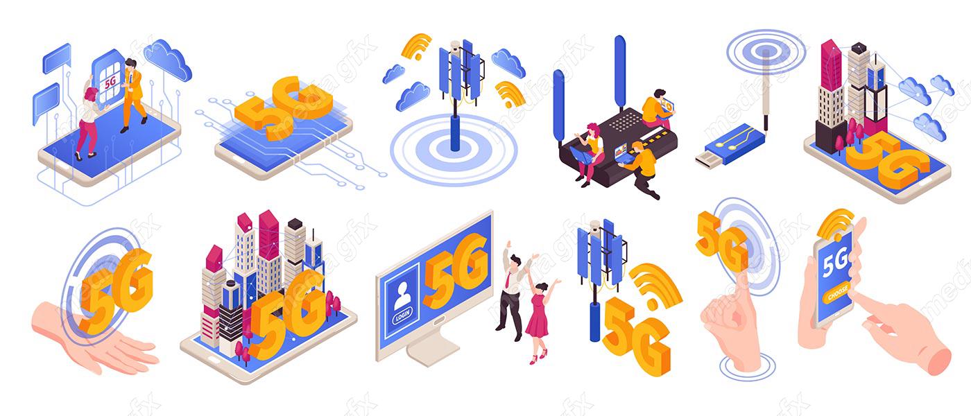 وکتور شبکه ارتباطی 5G MV004280