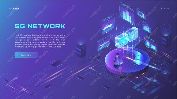 وکتور شبکه ارتباطی 5G MV004284