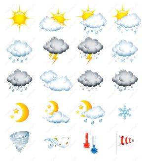 وکتور آیکن و نماد های آب و هوا MV004292