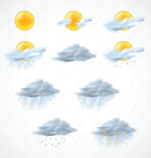 وکتور آیکن و نماد های آب و هوا MV004297