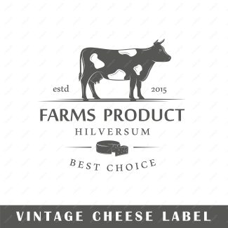 وکتور طرح لوگوی لبنیات، شیر، دوغ، ماست و کره MV004315