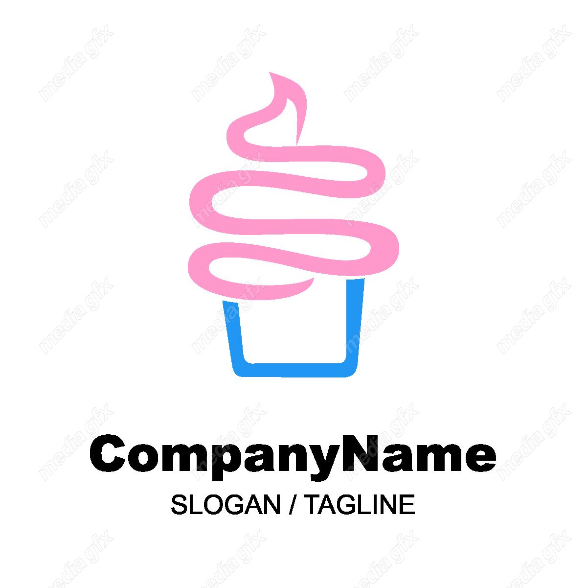 دانلود رایگان وکتور طرح لوگوی شیرینی خامه ای، شیرینی پزی و شیرینی فروشی MV004336