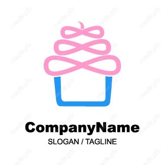 دانلود رایگان وکتور طرح لوگوی شیرینی خامه ای، شیرینی پزی و شیرینی فروشی MV004343