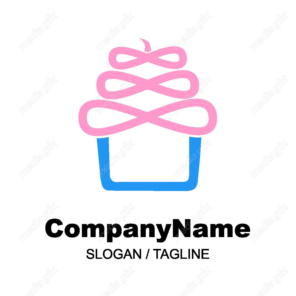 دانلود رایگان وکتور طرح لوگوی شیرینی خامه ای، شیرینی پزی و شیرینی فروشی MV004343