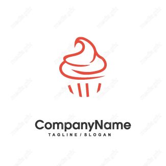 دانلود رایگان وکتور طرح لوگوی شیرینی خامه ای، شیرینی پزی و شیرینی فروشی MV004347