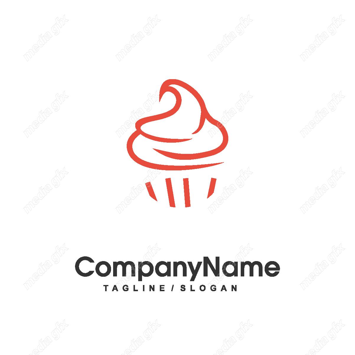 دانلود رایگان وکتور طرح لوگوی شیرینی خامه ای، شیرینی پزی و شیرینی فروشی MV004347