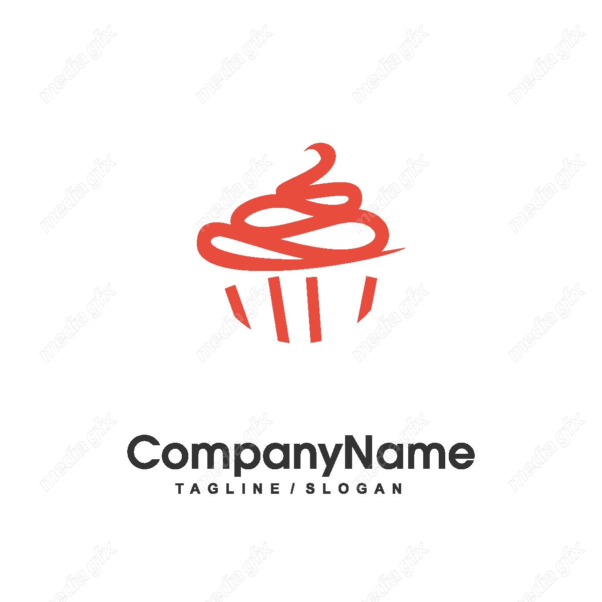 دانلود رایگان وکتور طرح لوگوی شیرینی خامه ای، شیرینی پزی و شیرینی فروشی MV004348