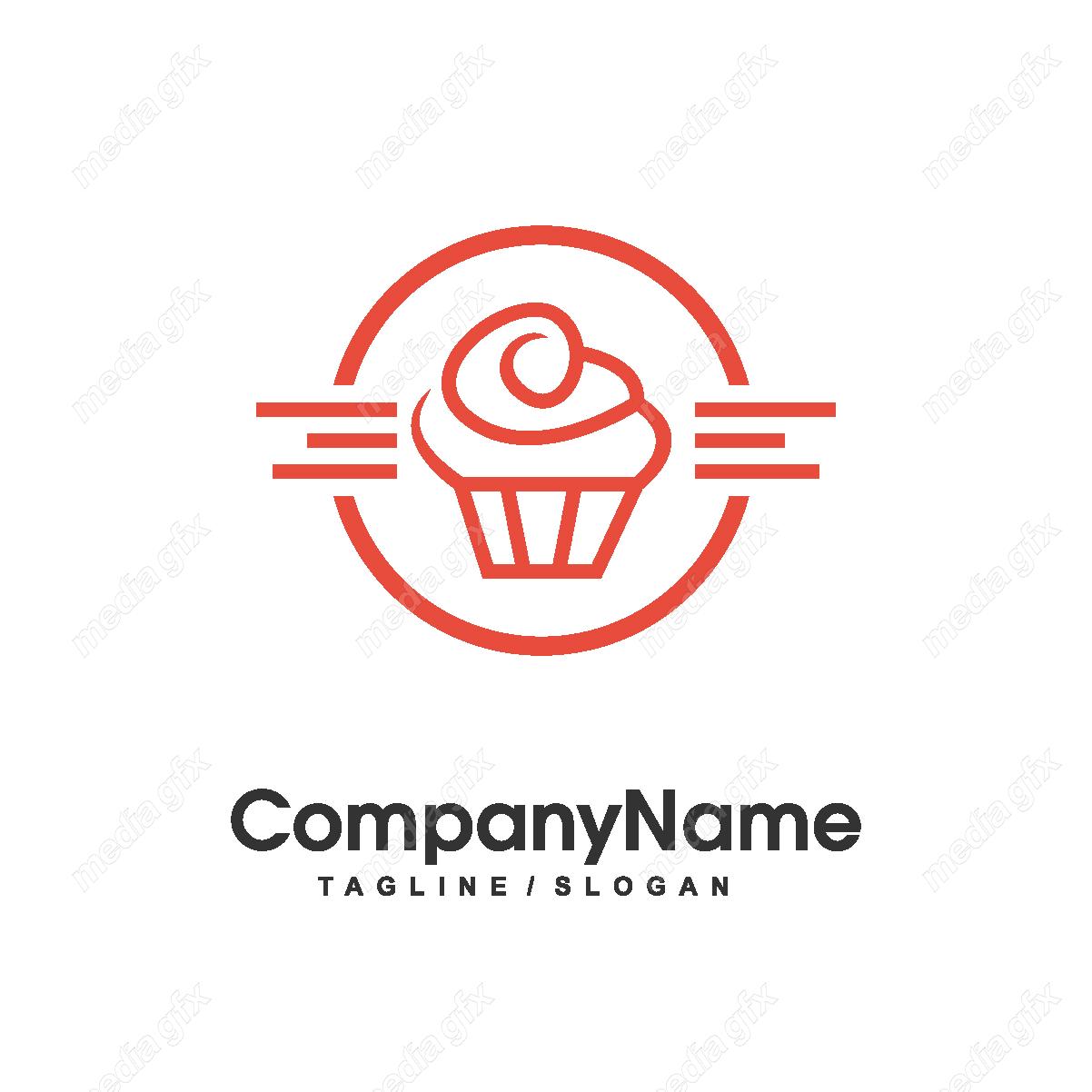 دانلود رایگان وکتور طرح لوگوی شیرینی خامه ای، شیرینی پزی و شیرینی فروشی MV004349