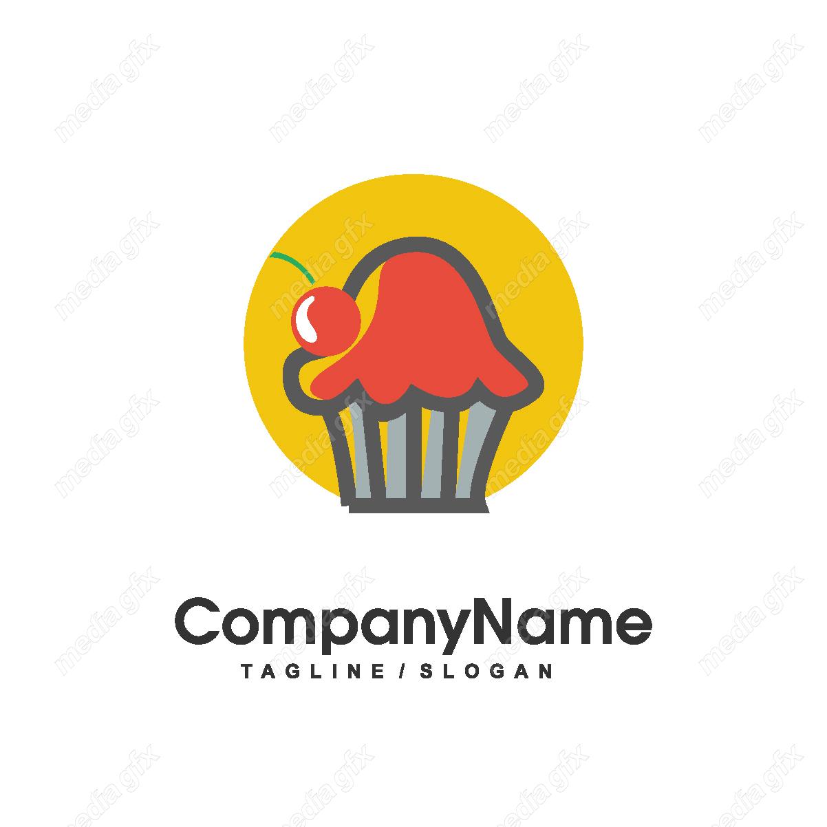 دانلود رایگان وکتور طرح لوگوی شیرینی خامه ای، شیرینی پزی و شیرینی فروشی MV004353