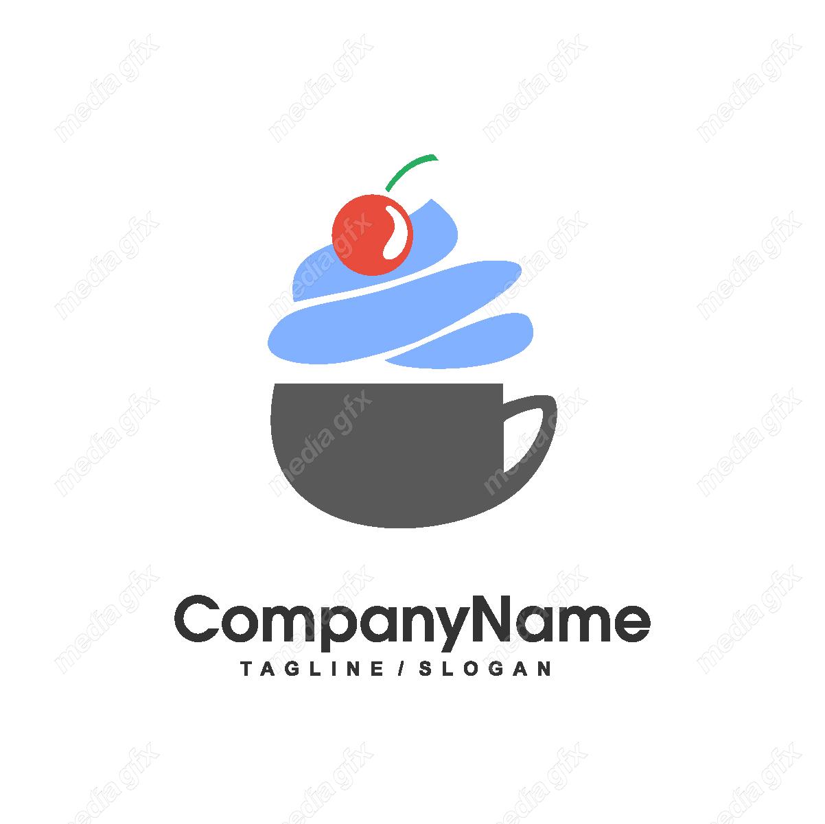 دانلود رایگان وکتور طرح لوگوی شیرینی خامه ای، شیرینی پزی و شیرینی فروشی MV004357