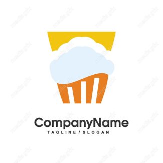 دانلود رایگان وکتور طرح لوگوی شیرینی خامه ای، شیرینی پزی و شیرینی فروشی MV004358