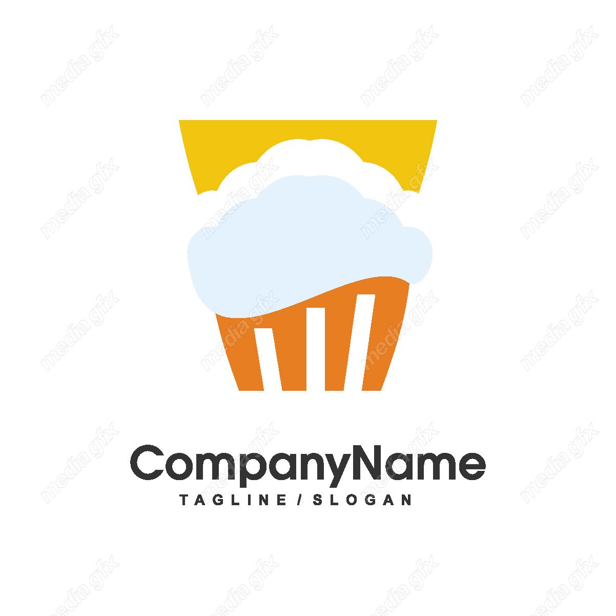 دانلود رایگان وکتور طرح لوگوی شیرینی خامه ای، شیرینی پزی و شیرینی فروشی MV004358