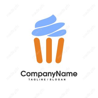 دانلود رایگان وکتور طرح لوگوی شیرینی خامه ای، شیرینی پزی و شیرینی فروشی MV004359