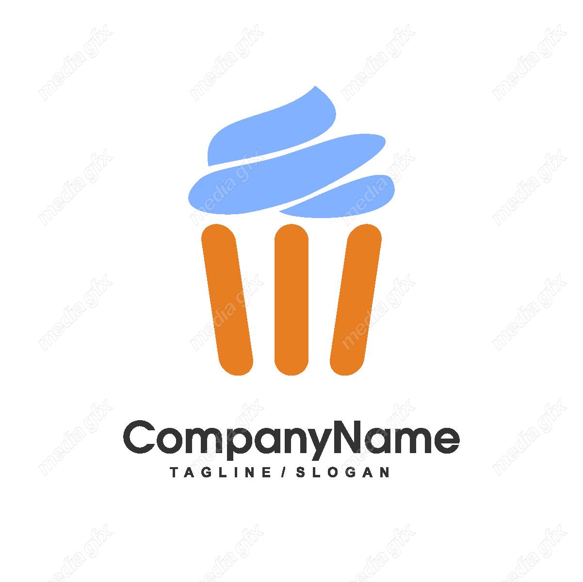 دانلود رایگان وکتور طرح لوگوی شیرینی خامه ای، شیرینی پزی و شیرینی فروشی MV004359