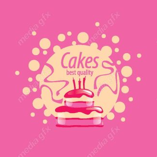 دانلود رایگان وکتور طرح لوگوی کیک و شیرینی و قنادی MV004360