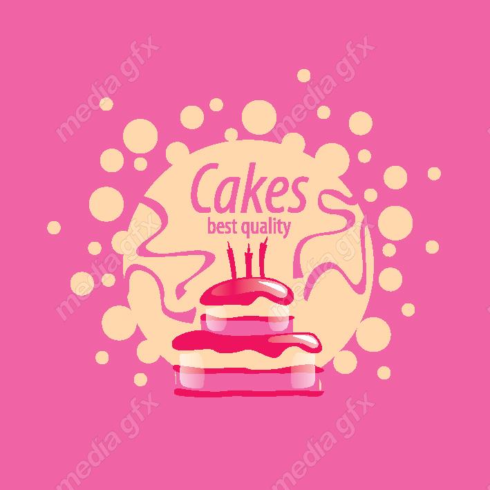 دانلود رایگان وکتور طرح لوگوی کیک و شیرینی و قنادی MV004360