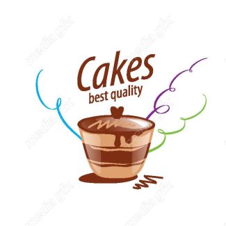 دانلود رایگان وکتور طرح لوگوی کیک و شیرینی و قنادی MV004363