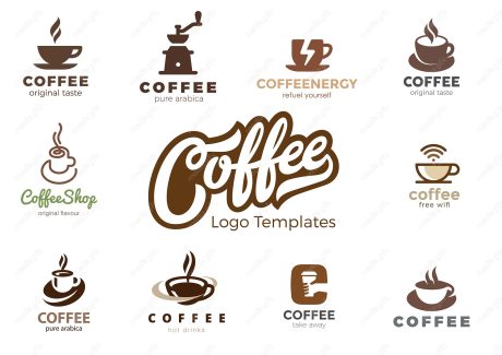 وکتور طرح لوگوی کافی شاپ و فنجان قهوه و چای MV004380