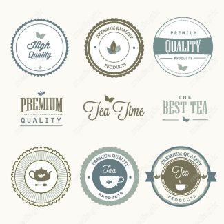 وکتور طرح لوگوی فنجان چای سبز و دمنوش MV004383