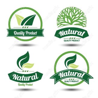 وکتور طرح لوگوی محصولات طبیعی، نچرال و ارگانیک MV004388