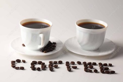 دانلود رایگان عکس با کیفیت پس زمینه دانه های قهوه عربیکا و روبوستا MJ004454