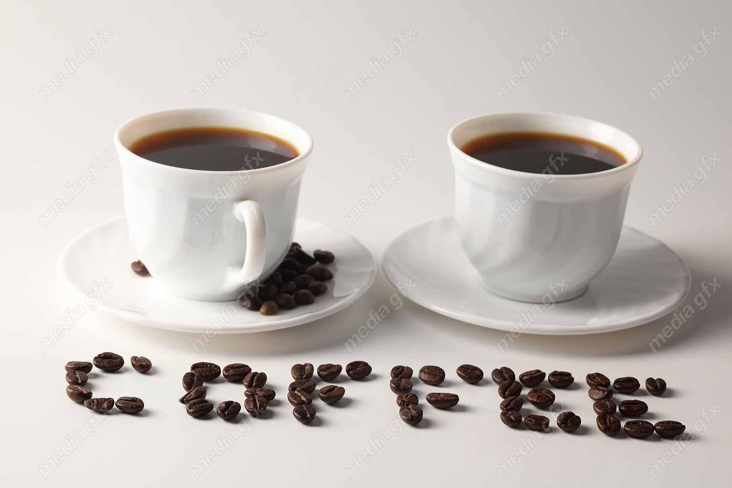 دانلود رایگان عکس با کیفیت پس زمینه دانه های قهوه عربیکا و روبوستا MJ004454