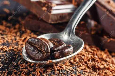 عکس بسیار با کیفیت دانه های قهوه از فاصله نزدیک MJ004466