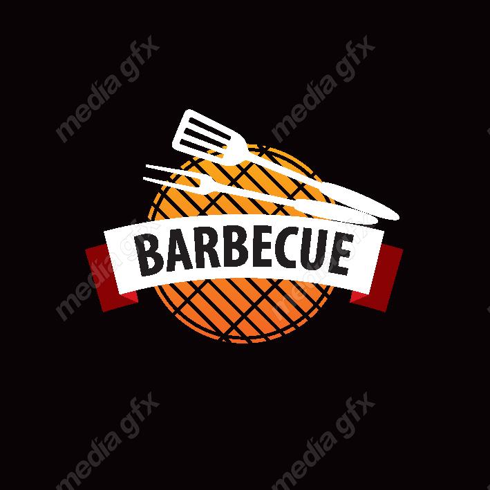 دانلود رایگان وکتور طرح لوگوی باربیکیو، رستوران و فست فود MV004520