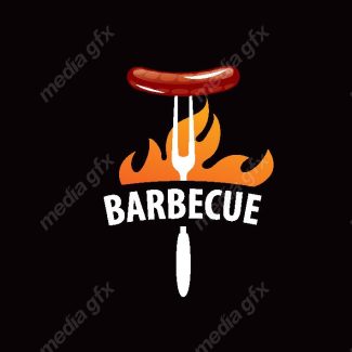 دانلود رایگان وکتور طرح لوگوی باربیکیو، رستوران و فست فود MV004522