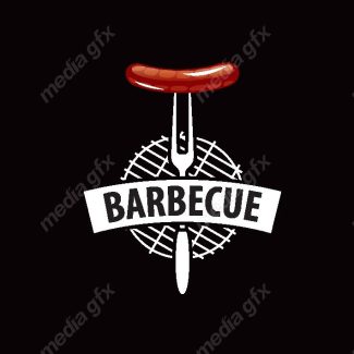 دانلود رایگان وکتور طرح لوگوی باربیکیو، رستوران و فست فود MV004525