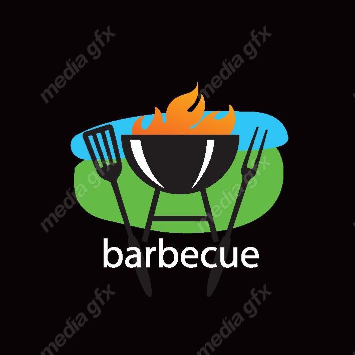 دانلود رایگان وکتور طرح لوگوی باربیکیو، رستوران و فست فود MV004526