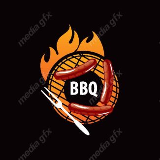 دانلود رایگان وکتور طرح لوگوی باربیکیو، رستوران و فست فود MV004529