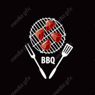 دانلود رایگان وکتور طرح لوگوی باربیکیو، رستوران و فست فود MV004530