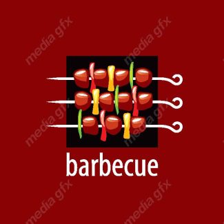 دانلود رایگان وکتور طرح لوگوی باربیکیو، رستوران و فست فود MV004533