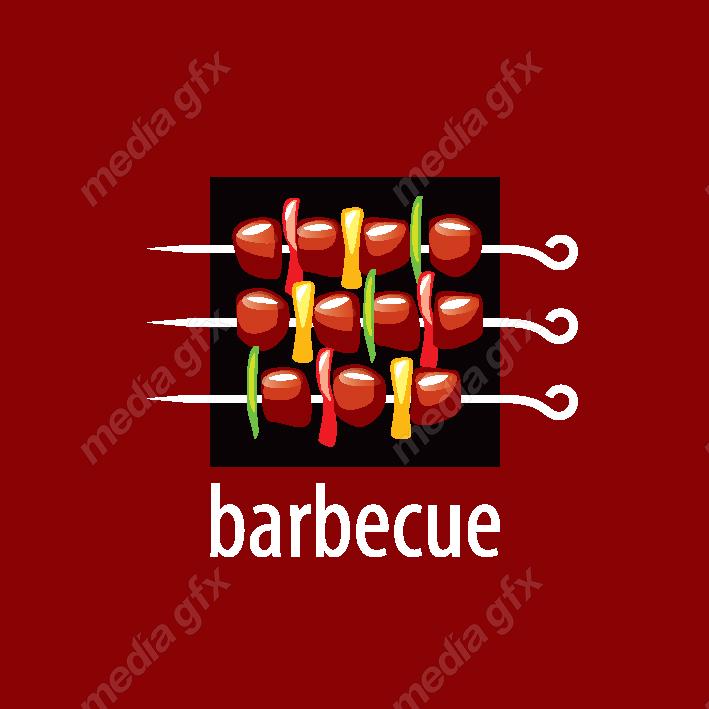 دانلود رایگان وکتور طرح لوگوی باربیکیو، رستوران و فست فود MV004533