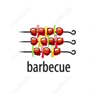 دانلود رایگان وکتور طرح لوگوی باربیکیو، رستوران و فست فود MV004534