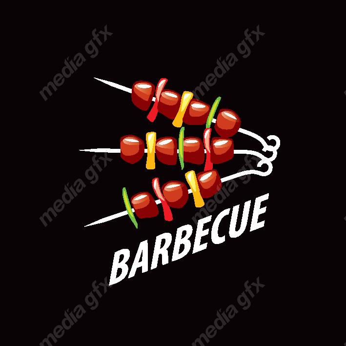 دانلود رایگان وکتور طرح لوگوی باربیکیو، رستوران و فست فود MV004535