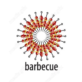 دانلود رایگان وکتور طرح لوگوی باربیکیو، رستوران و فست فود MV004537