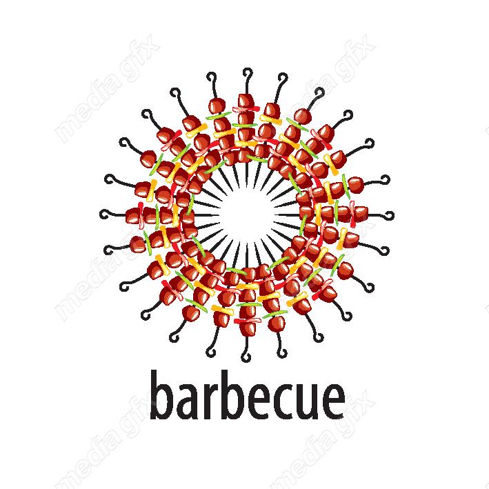 دانلود رایگان وکتور طرح لوگوی باربیکیو، رستوران و فست فود MV004537