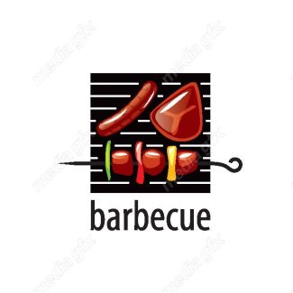 دانلود رایگان وکتور طرح لوگوی باربیکیو، رستوران و فست فود MV004541
