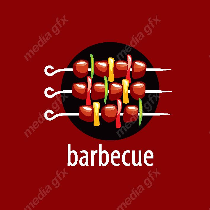 دانلود رایگان وکتور طرح لوگوی باربیکیو، رستوران و فست فود MV004545
