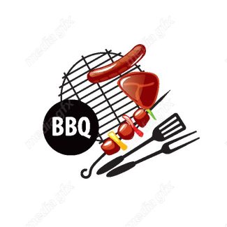 دانلود رایگان وکتور طرح لوگوی باربیکیو، رستوران و فست فود MV004546