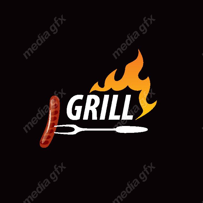 دانلود رایگان وکتور طرح لوگوی باربیکیو، رستوران و فست فود MV004552