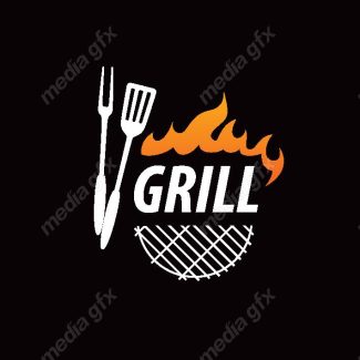 دانلود رایگان وکتور طرح لوگوی باربیکیو، رستوران و فست فود MV004556