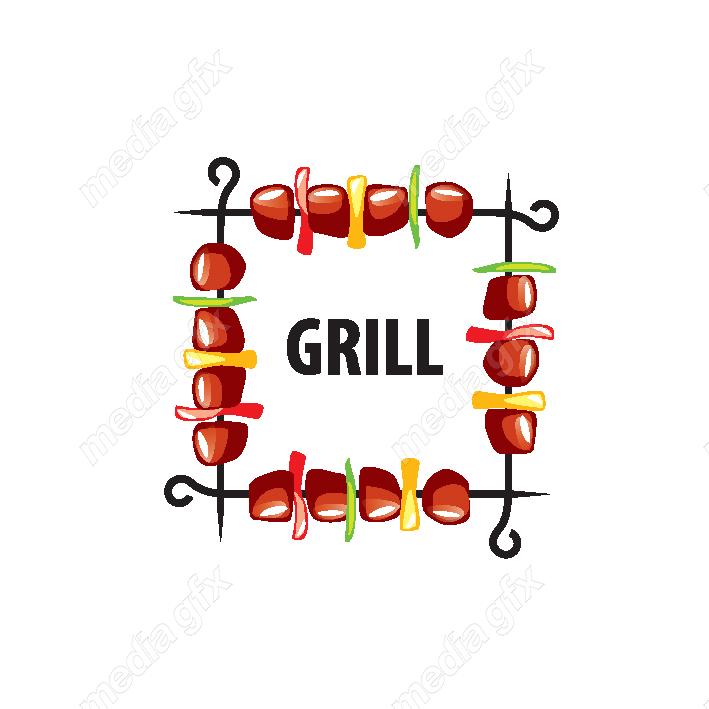 دانلود رایگان وکتور طرح لوگوی باربیکیو، رستوران و فست فود MV004560