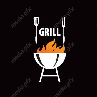 دانلود رایگان وکتور طرح لوگوی باربیکیو، رستوران و فست فود MV004561