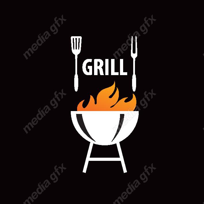 دانلود رایگان وکتور طرح لوگوی باربیکیو، رستوران و فست فود MV004561
