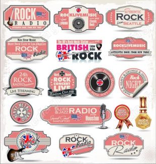 دانلود رایگان وکتور طرح لوگو ساز، میکروفون، پادکست و موسیقی  MV004597