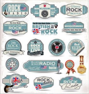 دانلود رایگان وکتور طرح لوگو ساز، میکروفون، پادکست و موسیقی  MV004603