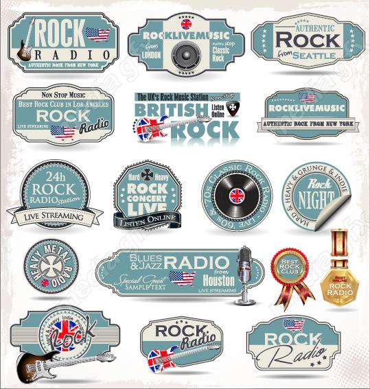 دانلود رایگان وکتور طرح لوگو ساز، میکروفون، پادکست و موسیقی  MV004603